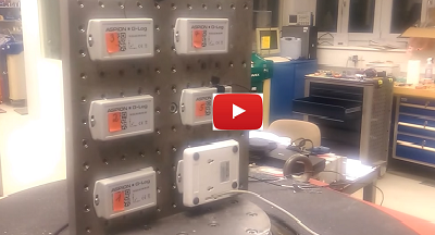 Test der G-Log Schocksensoren im Prüflabor - YouTube Video zeigt den Shaker-Test