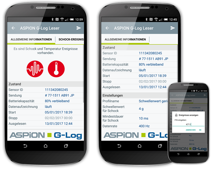 Flexibel gesteuerte Smartphone-App für smarte und flexible Transportüberwachung
