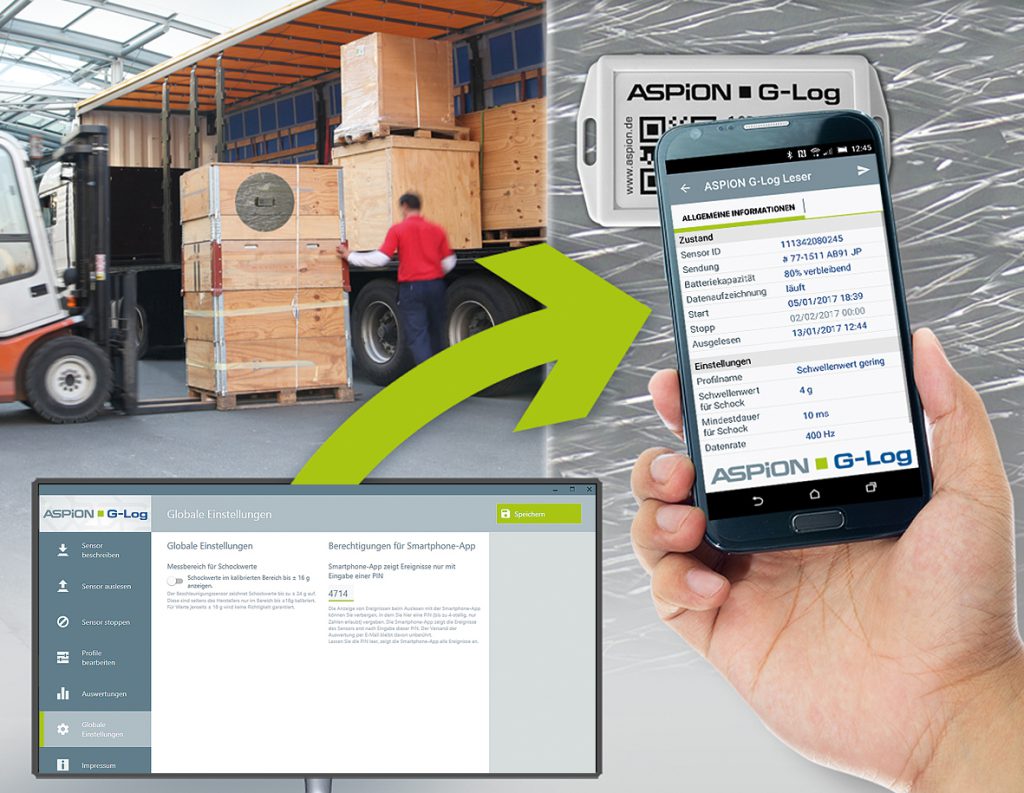 Smarte und flexible Transportüberwachung mit den Schockrecordern von ASPION - Funktionen im Detail